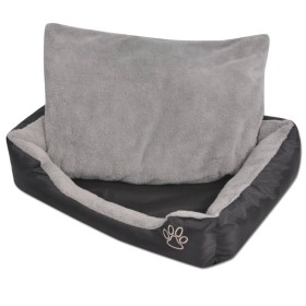 Hundebett mit gepolstertem Kissen Größe L schwarz von vidaXL, Betten für Hunde - Ref: Foro24-170421, Preis: 37,13 €, Rabatt: %