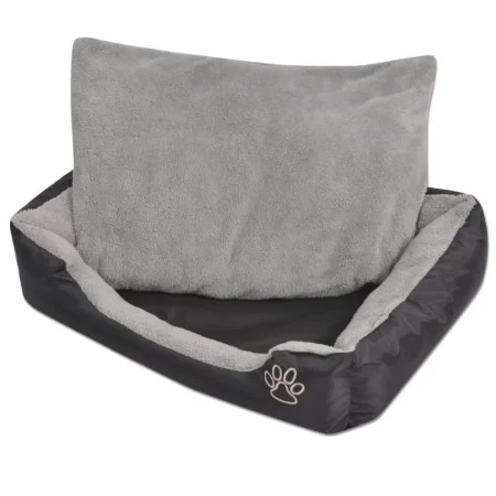 Hundebett mit gepolstertem Kissen Größe L schwarz von vidaXL, Betten für Hunde - Ref: Foro24-170421, Preis: 39,36 €, Rabatt: %