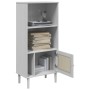 SENJA Regal Rattanoptik Weißkiefernholz 60x35x130 cm von vidaXL, Bücherregale und Regale - Ref: Foro24-358059, Preis: 79,44 €...