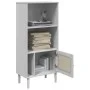 SENJA shelving unit rattan look white pine wood 60x35x130 cm by vidaXL, Bookcases and shelves - Ref: Foro24-358059, Price: 78...