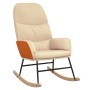 Silla mecedora de tela blanco crema de vidaXL, Mecedoras - Ref: Foro24-341044, Precio: 126,49 €, Descuento: %