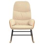 Silla mecedora de tela blanco crema de vidaXL, Mecedoras - Ref: Foro24-341044, Precio: 126,49 €, Descuento: %