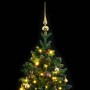 Árbol de Navidad artificial con bisagras 300 LED y bolas 180 cm