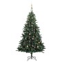 Árbol de Navidad artificial con bisagras 300 LED y bolas 180 cm