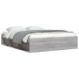 Estructura de cama Sonoma gris 160x200 cm de vidaXL, Camas y somieres - Ref: Foro24-3203878, Precio: 155,50 €