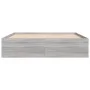 Gray Sonoma bed frame 160x200 cm by vidaXL, Beds and slatted bases - Ref: Foro24-3203878, Price: 153,46 €, Discount: %