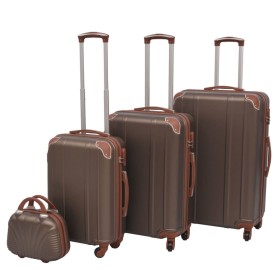 Set of rigid suitcases 4 brown units by vidaXL, Suitcases - Ref: Foro24-91194, Price: 146,23 €, Discount: %