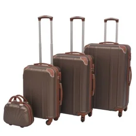Set of rigid suitcases 4 brown units by vidaXL, Suitcases - Ref: Foro24-91194, Price: 144,22 €, Discount: %