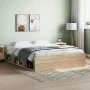 Bettgestell aus Sonoma-Eiche, 140 x 190 cm von vidaXL, Betten und Lattenroste - Ref: Foro24-3203903, Preis: 177,40 €, Rabatt: %