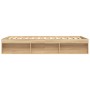 Estructura de cama roble Sonoma 140x190 cm de vidaXL, Camas y somieres - Ref: Foro24-3203903, Precio: 180,37 €, Descuento: %