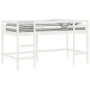 Cama alta de niños escalera madera maciza pino blanco 90x200 cm de vidaXL, Camas y somieres - Ref: Foro24-835899, Precio: 194...