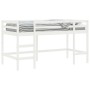 Cama alta de niños escalera madera maciza pino blanco 90x200 cm de vidaXL, Camas y somieres - Ref: Foro24-835899, Precio: 186...