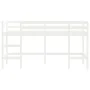 Cama alta de niños escalera madera maciza pino blanco 90x200 cm de vidaXL, Camas y somieres - Ref: Foro24-835899, Precio: 194...