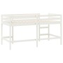 Cama alta de niños escalera madera maciza pino blanco 90x200 cm de vidaXL, Camas y somieres - Ref: Foro24-835899, Precio: 186...