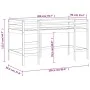 Cama alta de niños escalera madera maciza pino blanco 90x200 cm de vidaXL, Camas y somieres - Ref: Foro24-835899, Precio: 194...