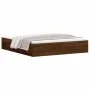 Oak brown bed frame 180x200 cm by vidaXL, Beds and slatted bases - Ref: Foro24-3203886, Price: 158,84 €, Discount: %