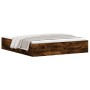 Smoked oak bed frame 180x200 cm by vidaXL, Beds and slatted bases - Ref: Foro24-3203884, Price: 181,26 €, Discount: %