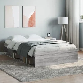 Sonoma gray bed frame 120x190 cm by vidaXL, Beds and slatted bases - Ref: Foro24-3203899, Price: 160,03 €, Discount: %