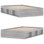 Estructura de cama gris Sonoma 120x190 cm de vidaXL, Camas y somieres - Ref: Foro24-3203899, Precio: 162,62 €, Descuento: %