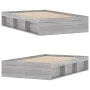 Sonoma gray bed frame 120x190 cm by vidaXL, Beds and slatted bases - Ref: Foro24-3203899, Price: 165,58 €, Discount: %