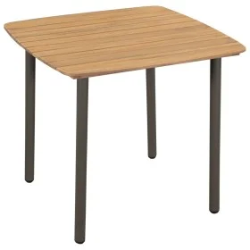 Mesa de jardín madera maciza de acacia y acero 80x80x72 cm de vidaXL, Mesas de jardín - Ref: Foro24-44233, Precio: 125,89 €, ...