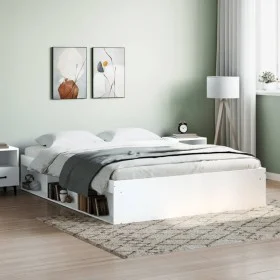 White bed frame 140x200 cm by vidaXL, Beds and slatted bases - Ref: Foro24-3203859, Price: 178,72 €, Discount: %