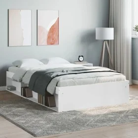 White bed frame 120x200 cm by vidaXL, Beds and slatted bases - Ref: Foro24-3203852, Price: 169,80 €, Discount: %