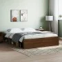 Brown oak bed frame 140x200 cm by vidaXL, Beds and slatted bases - Ref: Foro24-3203865, Price: 195,81 €, Discount: %