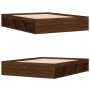 Bettgestell aus brauner Eiche, 140 x 200 cm von vidaXL, Betten und Lattenroste - Ref: Foro24-3203865, Preis: 200,32 €, Rabatt: %