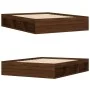 Brown oak bed frame 140x200 cm by vidaXL, Beds and slatted bases - Ref: Foro24-3203865, Price: 195,81 €, Discount: %