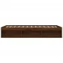 Brown oak bed frame 140x200 cm by vidaXL, Beds and slatted bases - Ref: Foro24-3203865, Price: 195,81 €, Discount: %