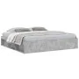 Concrete gray bed frame 200x200 cm by vidaXL, Beds and slatted bases - Ref: Foro24-3203890, Price: 158,67 €, Discount: %