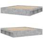 Estructura de cama gris hormigón 200x200 cm de vidaXL, Camas y somieres - Ref: Foro24-3203890, Precio: 160,63 €, Descuento: %