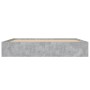 Estructura de cama gris hormigón 200x200 cm de vidaXL, Camas y somieres - Ref: Foro24-3203890, Precio: 160,63 €, Descuento: %