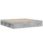 Estructura de cama gris hormigón 200x200 cm de vidaXL, Camas y somieres - Ref: Foro24-3203890, Precio: 160,63 €, Descuento: %