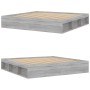 Gray Sonoma bed frame 200x200 cm by vidaXL, Beds and slatted bases - Ref: Foro24-3203892, Price: 205,62 €, Discount: %
