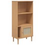 Estantería SENJA aspecto ratán madera pino marrón 60x35x130 cm by vidaXL, Bookcases and shelves - Ref: Foro24-358058, Price: ...