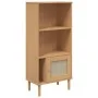 Regal SENJA Rattanoptik Kiefernholzregal braun 60x35x130 cm von vidaXL, Bücherregale und Regale - Ref: Foro24-358058, Preis: ...