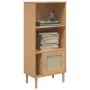 Regal SENJA Rattanoptik Kiefernholzregal braun 60x35x130 cm von vidaXL, Bücherregale und Regale - Ref: Foro24-358058, Preis: ...