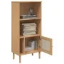 Regal SENJA Rattanoptik Kiefernholzregal braun 60x35x130 cm von vidaXL, Bücherregale und Regale - Ref: Foro24-358058, Preis: ...