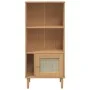 Regal SENJA Rattanoptik Kiefernholzregal braun 60x35x130 cm von vidaXL, Bücherregale und Regale - Ref: Foro24-358058, Preis: ...