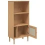 Regal SENJA Rattanoptik Kiefernholzregal braun 60x35x130 cm von vidaXL, Bücherregale und Regale - Ref: Foro24-358058, Preis: ...