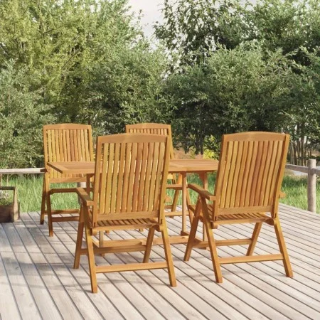 Juego de comedor para jardín 5 piezas madera maciza de teca de vidaXL, Conjuntos de jardín - Ref: Foro24-3154917, Precio: 858...