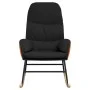 Silla mecedora de tela negra de vidaXL, Mecedoras - Ref: Foro24-341048, Precio: 120,18 €, Descuento: %