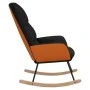 Silla mecedora de tela negra de vidaXL, Mecedoras - Ref: Foro24-341048, Precio: 120,18 €, Descuento: %
