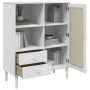 SENJA hohes Sideboard Rattan-Holzoptik weiß 90x40x112 cm von vidaXL, Sideboards - Ref: Foro24-358056, Preis: 120,66 €, Rabatt: %