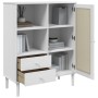 SENJA hohes Sideboard Rattan-Holzoptik weiß 90x40x112 cm von vidaXL, Sideboards - Ref: Foro24-358056, Preis: 121,50 €, Rabatt: %