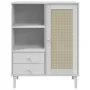SENJA hohes Sideboard Rattan-Holzoptik weiß 90x40x112 cm von vidaXL, Sideboards - Ref: Foro24-358056, Preis: 120,66 €, Rabatt: %