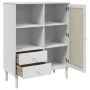 SENJA high sideboard rattan wood look white 90x40x112 cm by vidaXL, Sideboards - Ref: Foro24-358056, Price: 120,65 €, Discoun...