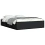 Black bed frame 160x200 cm by vidaXL, Beds and slatted bases - Ref: Foro24-3203874, Price: 149,58 €, Discount: %